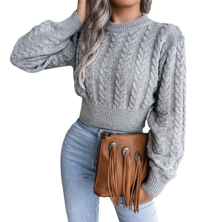 Damen Grobstrickpullover mit Zopfdesign und lässigem Schnitt Drune