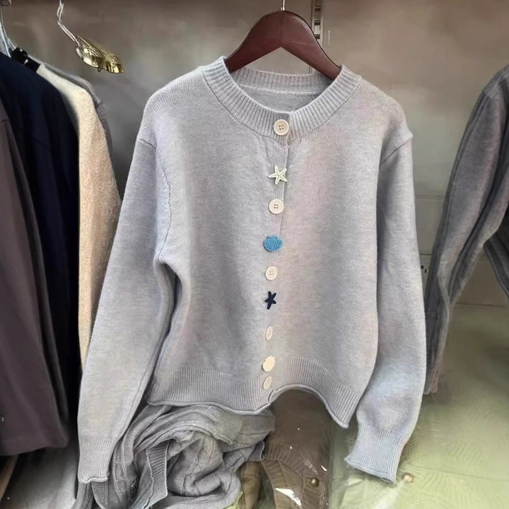 Damen verspielter Strickpullover Drune