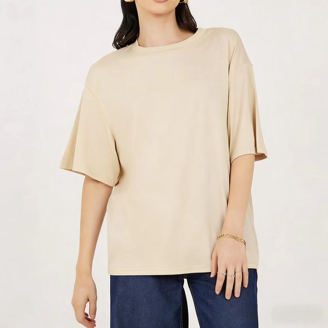 Damen Übergröße Shirt mit lässigem Schnitt und kurzarm Drune
