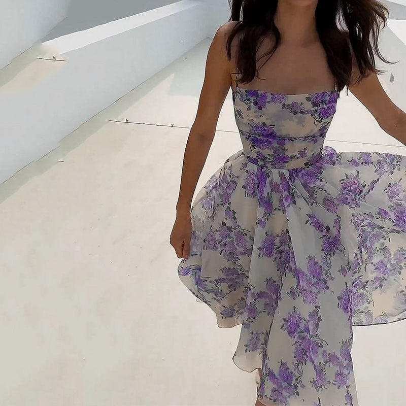 Drune | Elegantes Trägerdruck Hochwertiges Kleid