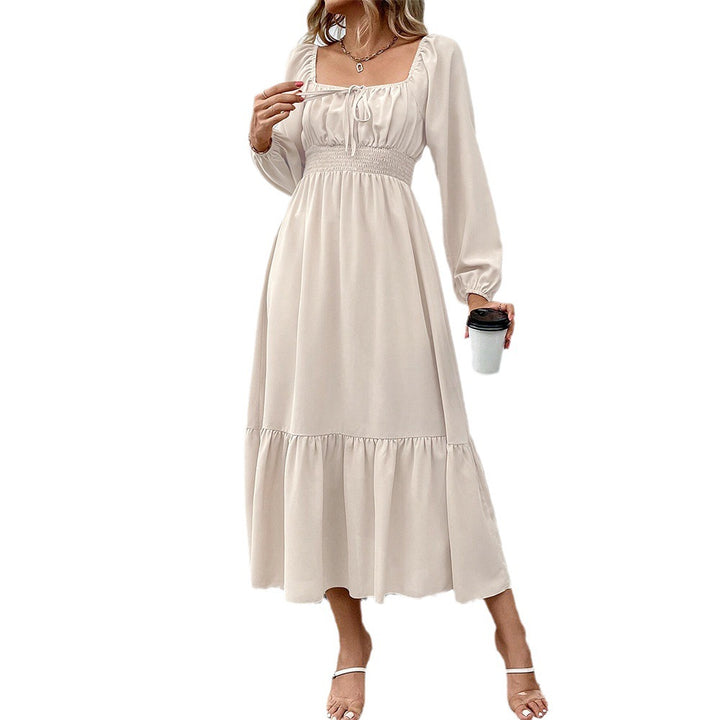 Damen Midi-Kleid mit schmeichelnder Taillierung und eleganten Rüschen Drune