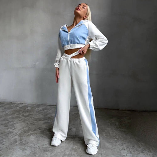 Damen cropped Kapuzenjacke mit innovativem Reißverschluss und elastischem Bund Drune