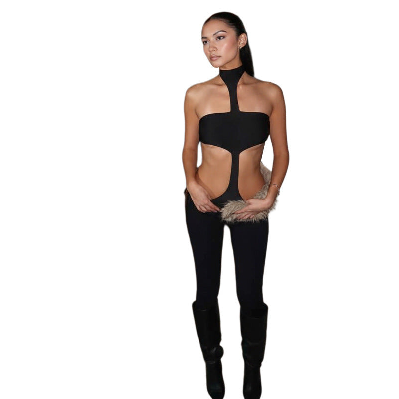 Damen Modischer Cut-Out Body Drune