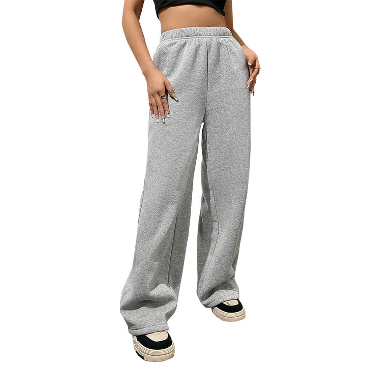 Damen lockere Jogginghose im weiten Schnitt mit elastischem Bund Drune