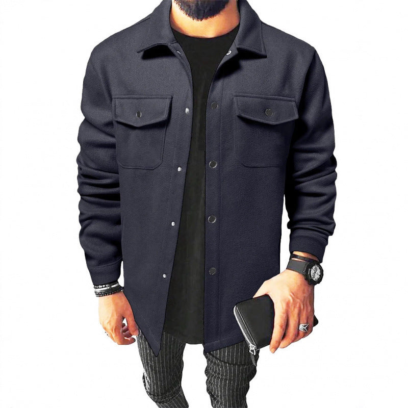Herren stylische und warme Flanelljacke Drune