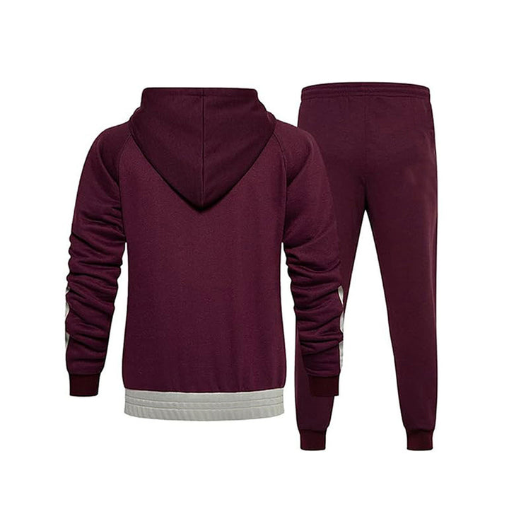 Herren Sportlicher Trainingsanzug mit kontrastreichem Design und elastischen Bündchen Drune