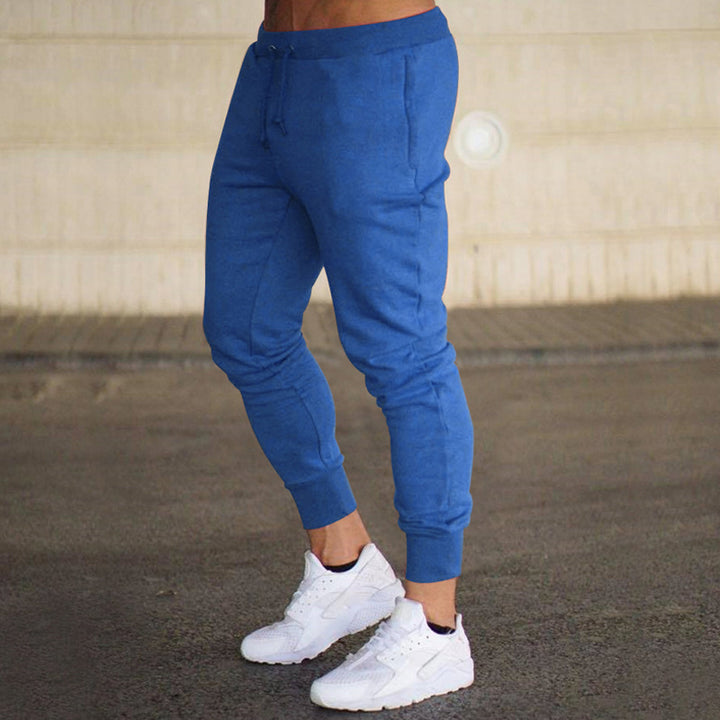 Herren nan eng zulaufende Jogginghose Baumwollmischung mit Bündchen und Kordelzug Drune