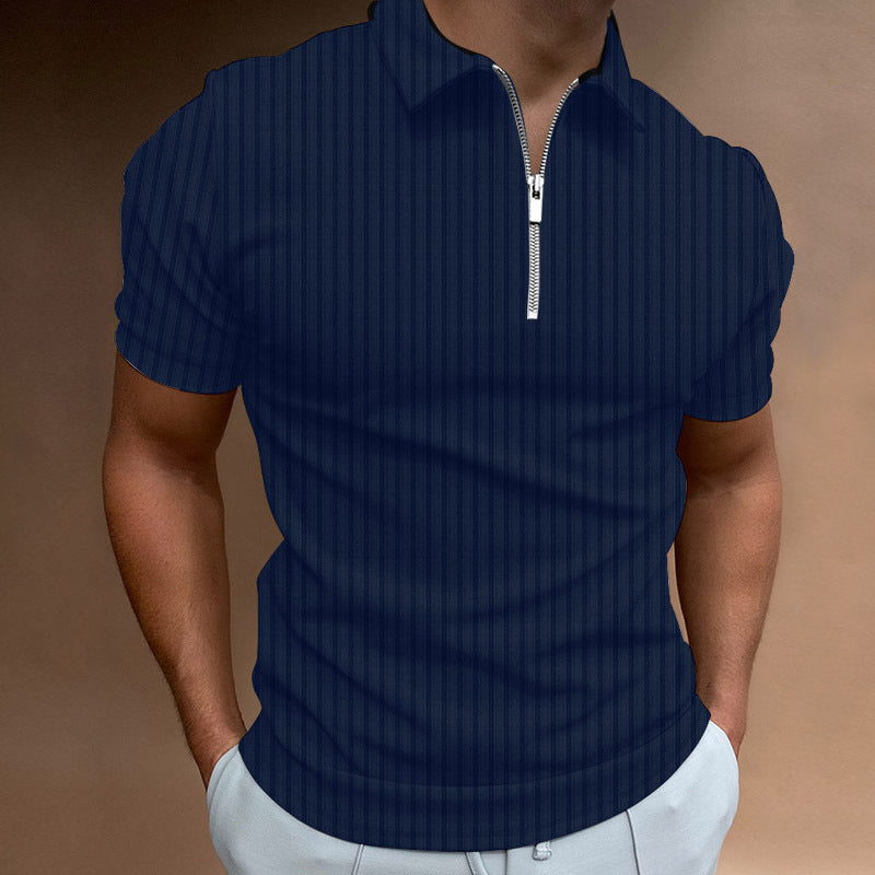 Herren Kurzarm Poloshirt mit Reißverschluss Drune