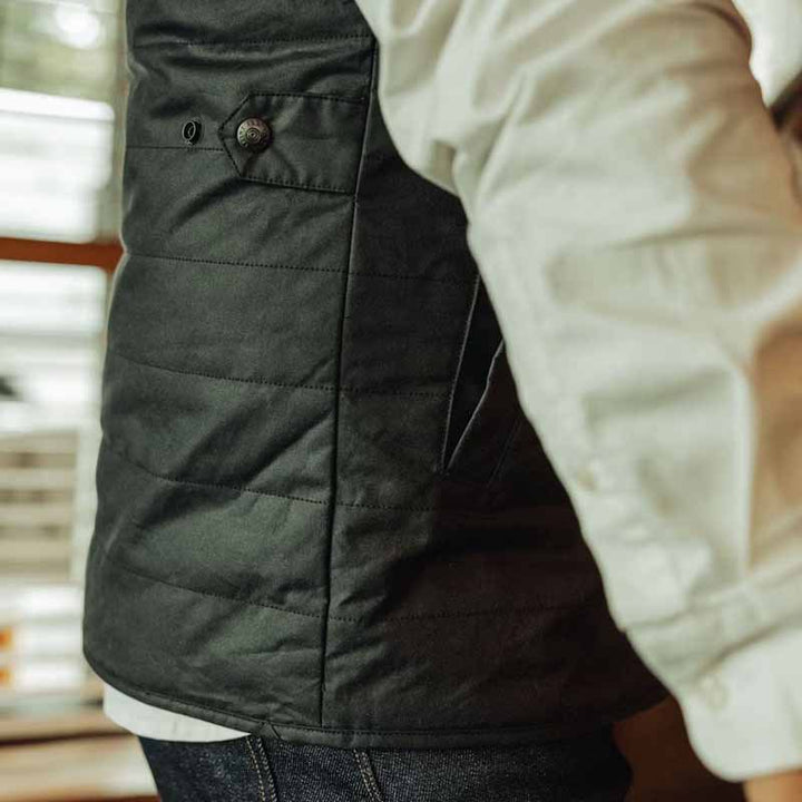 Herren gesteppte Weste mit modernem Schnitt und funktionalen Taschen Drune