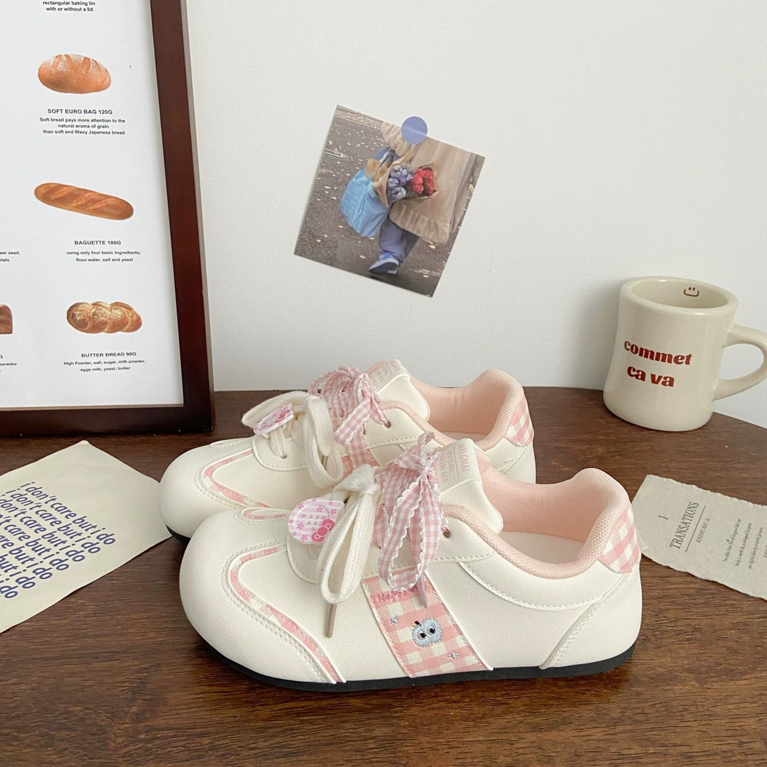 Damen Verspielte Sneakers mit dekorativen Schleifen und tierischen Applikationen Drune