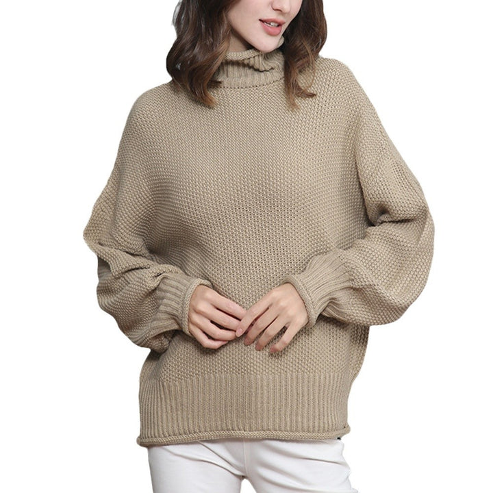 Damen Grobstrickpullover mit Rollkragen und luftiger Schnittgestaltung Drune
