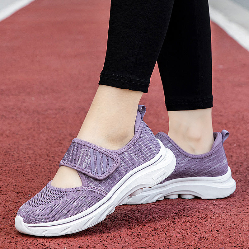Damen Leichte Komfort-Sneaker mit Klettverschluss Drune