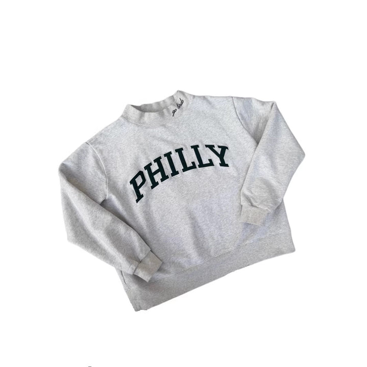 Damen Oversized Sweatshirt mit trendigem Schriftzug Drune