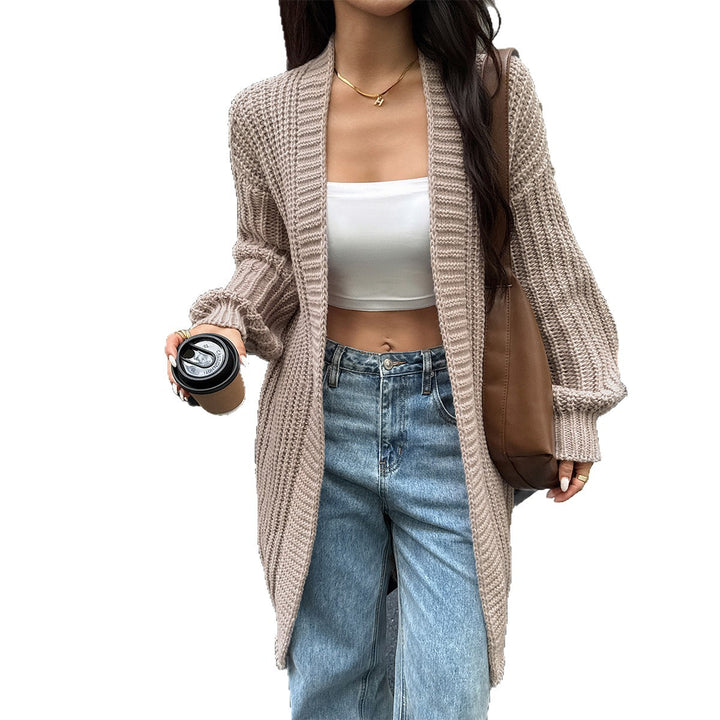 Damen Grobstrickjacke mit offenen Front und lässigem Schnitt Drune