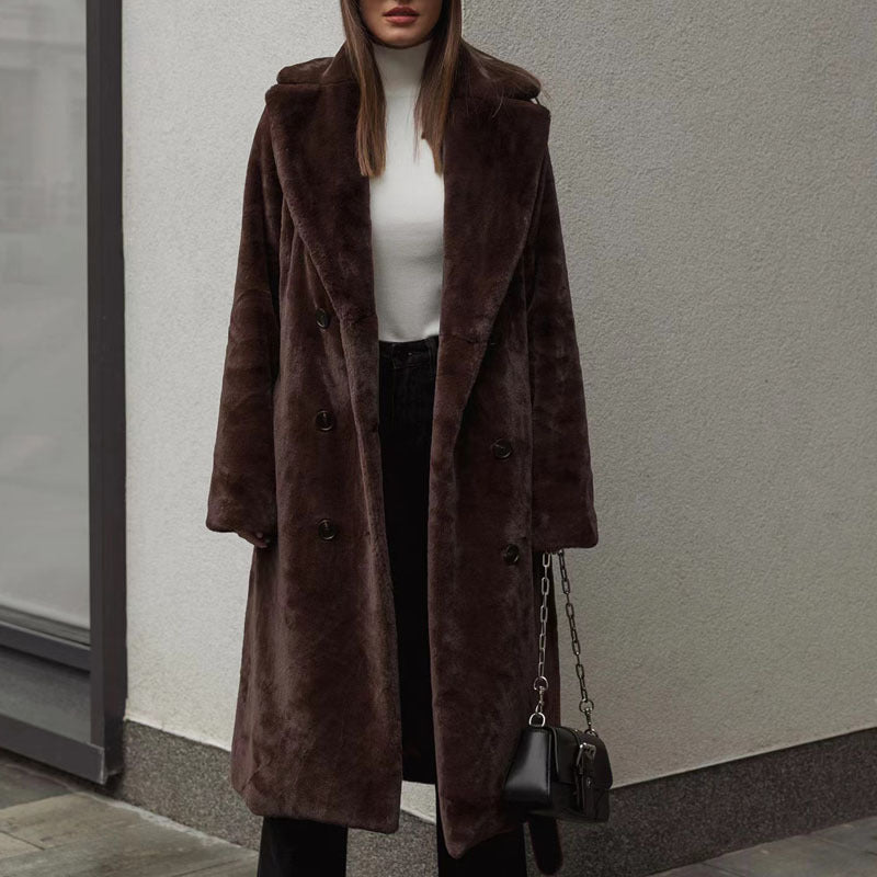 Damen modischer Trenchcoat mit Gürtel Drune