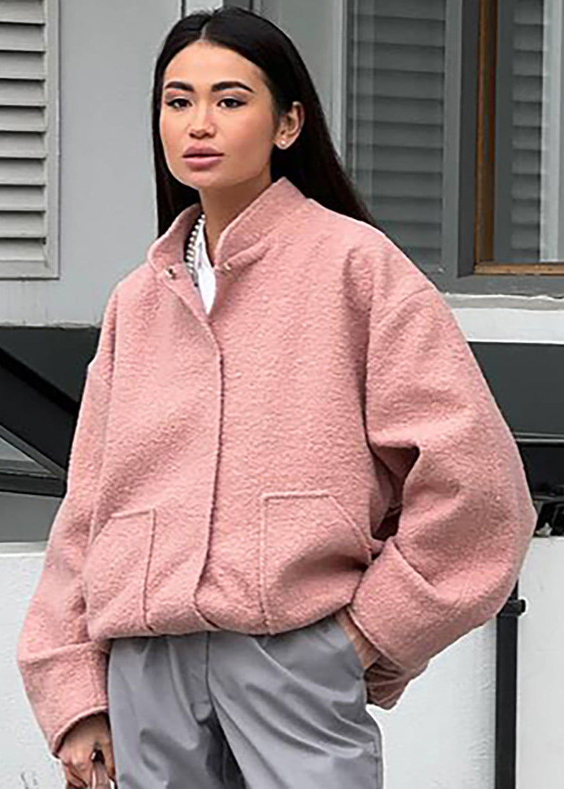 Drune | Kragen Oversized Bouclé Jacke
