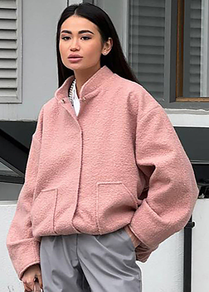 Drune | Kragen Oversized Bouclé Jacke