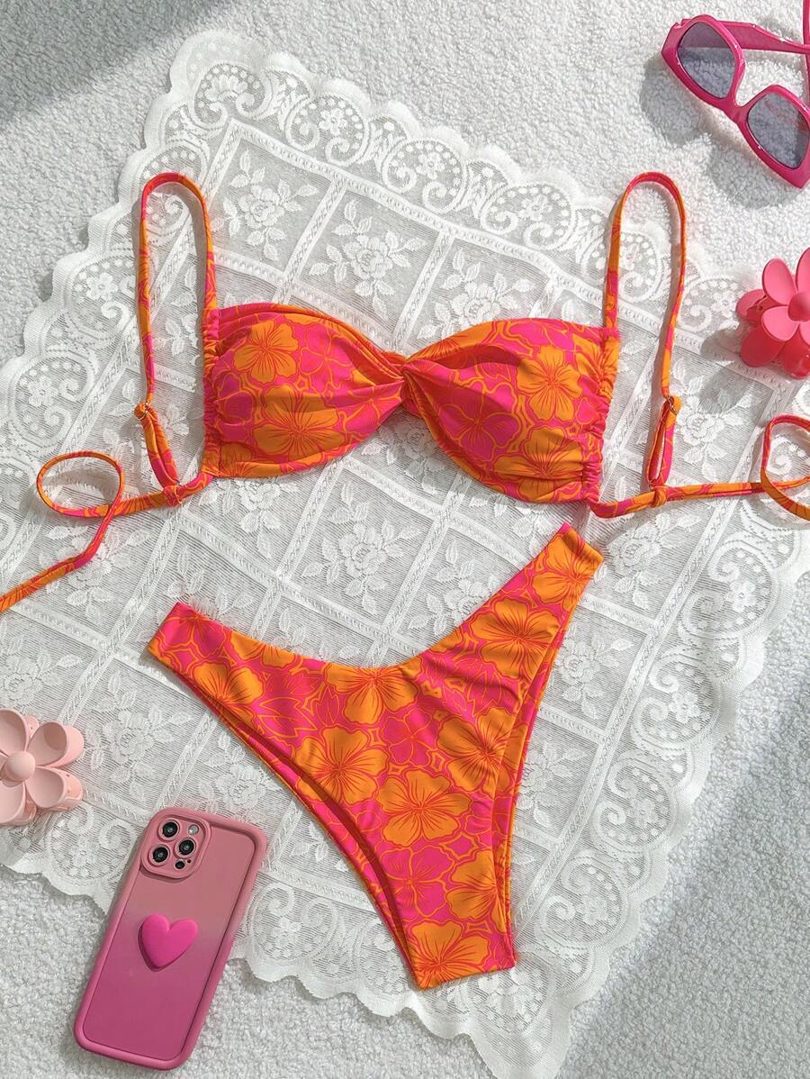 Damen Floral Bikini-Set Drune