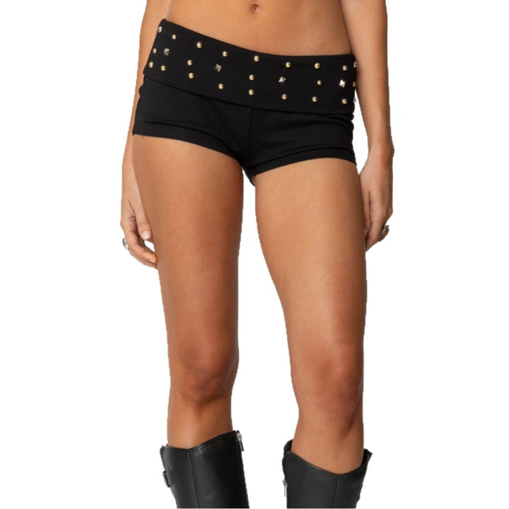 Damen Modische Shorts mit glitzernden Akzenten Drune