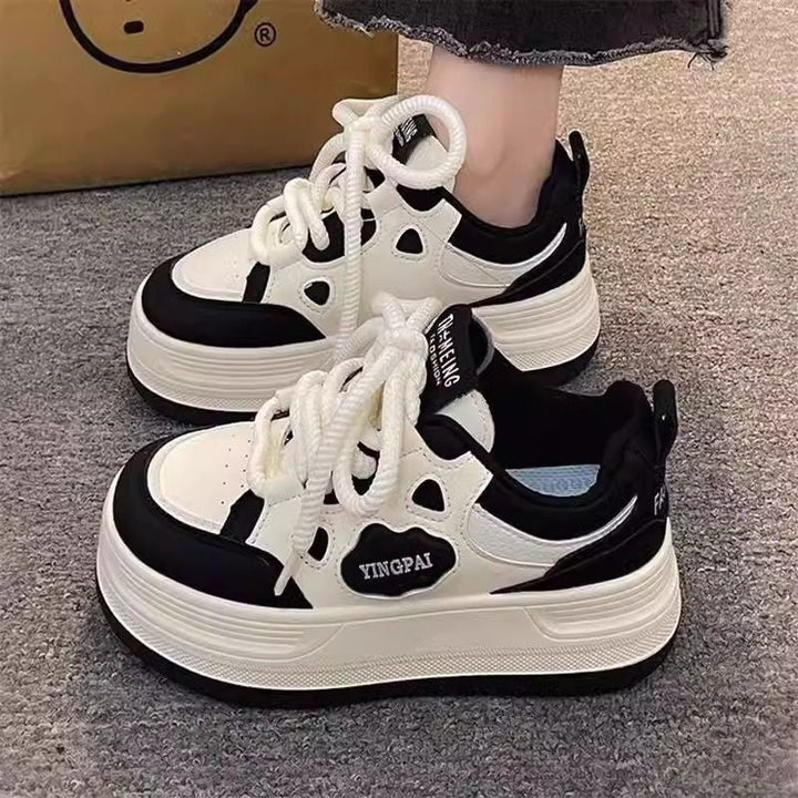 Damen Sportliche Sneaker mit atmungsaktiver Oberflächenstruktur und dämpfendem Profil Drune