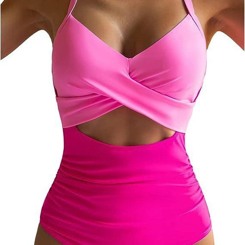 Damen Cut-Out Badeanzug mit Kreuzgurt Drune