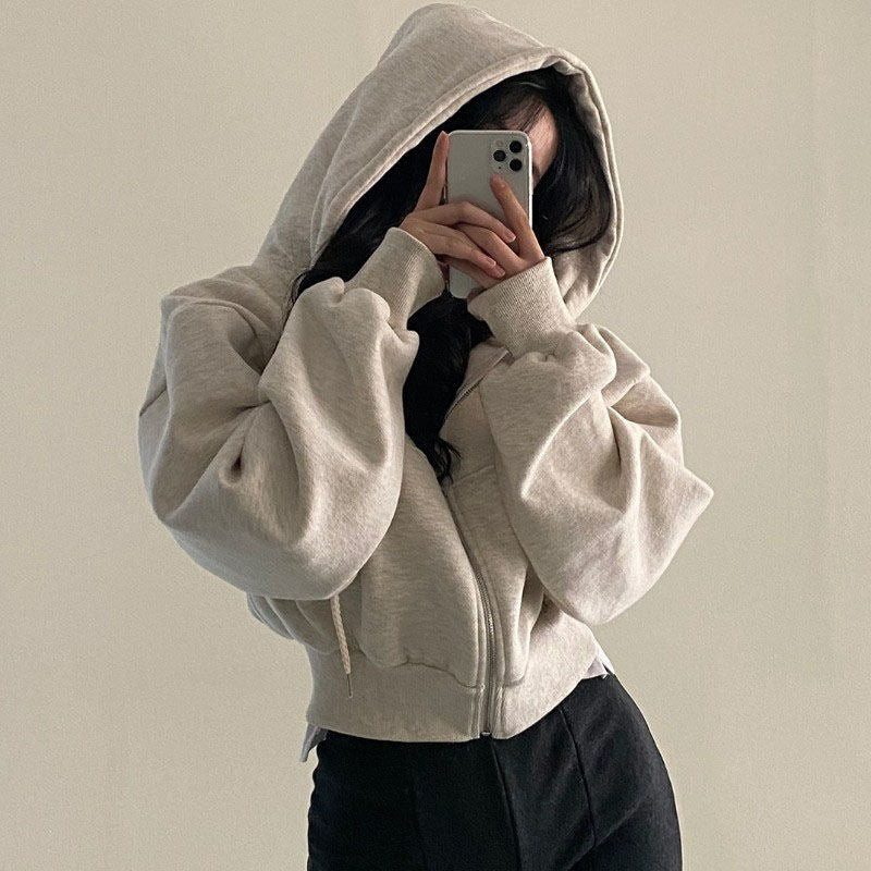 Damen lockerer Kapuzenpullover mit ergonomischem Schnitt Drune