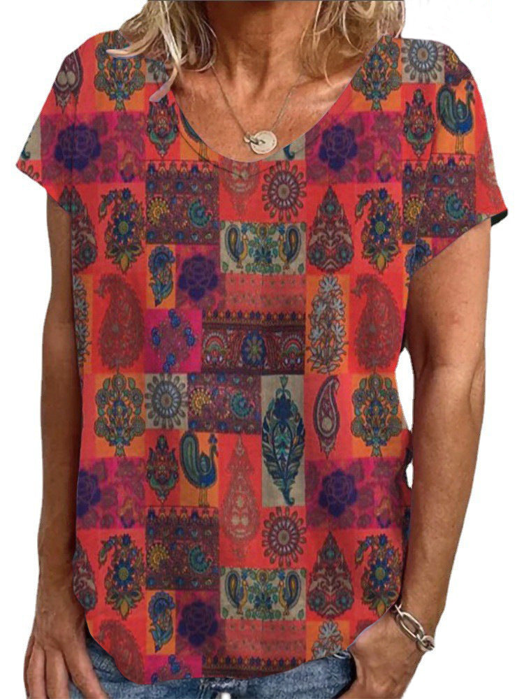 Damen T-Shirt mit einzigartigem Mandala-Design Drune