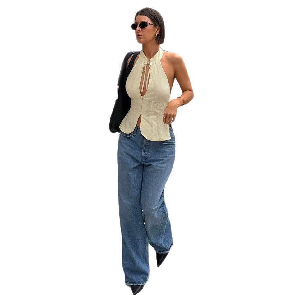 Damen Bluse mit raffiniertem Ausschnitt und lässigem Schnitt Drune