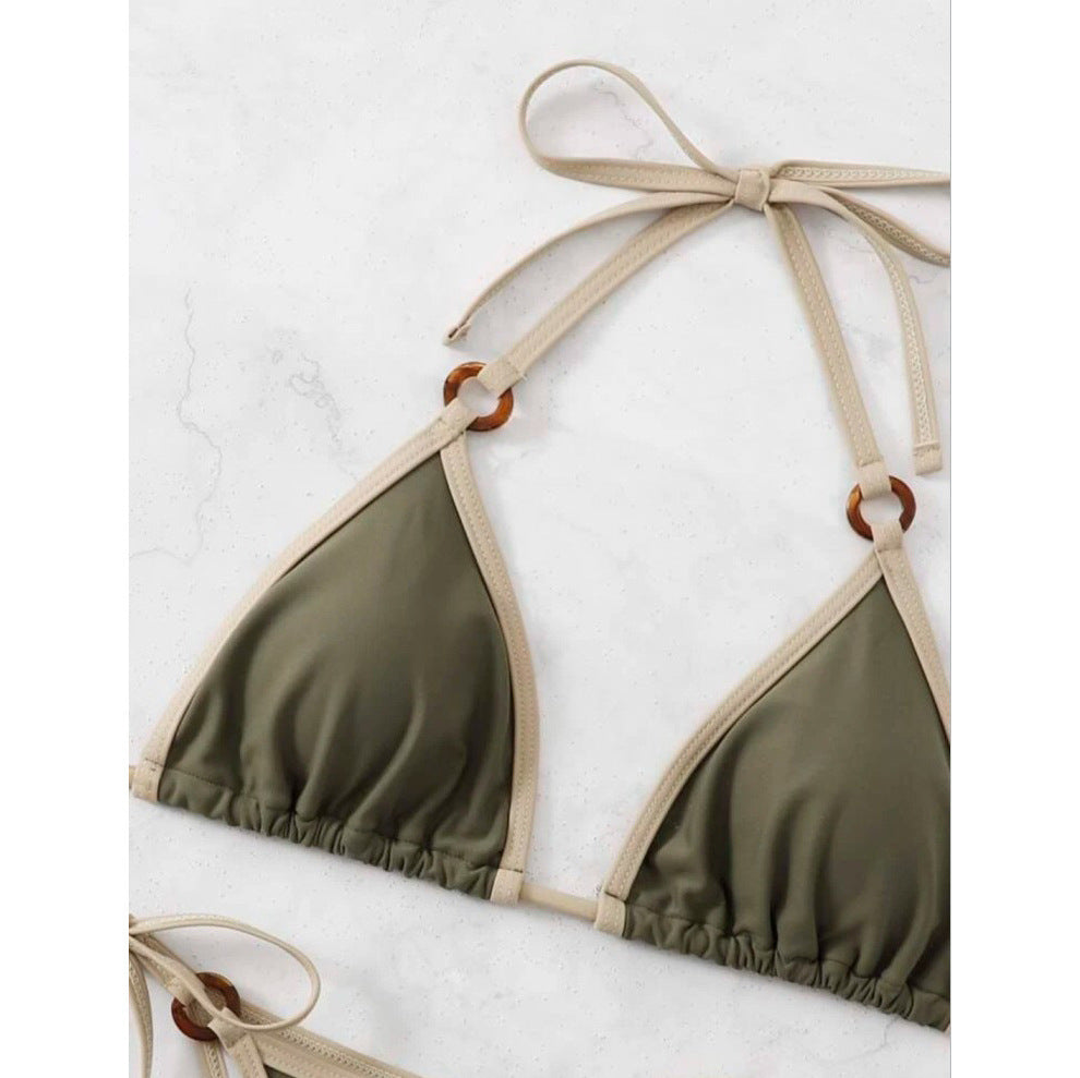 Damen Triangel-Bikini mit verstellbaren Bändern und eleganten Akzenten Drune