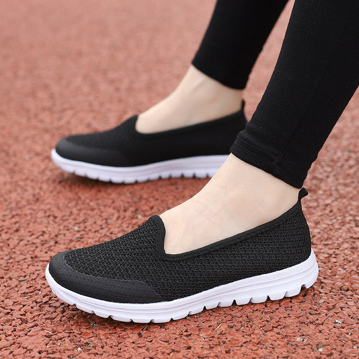 Damen nan ergonomisch geformte Komfort-Slipper mit atmungsaktivem Netzgewebe-Obermaterial und gedämpfter Laufsohle Drune