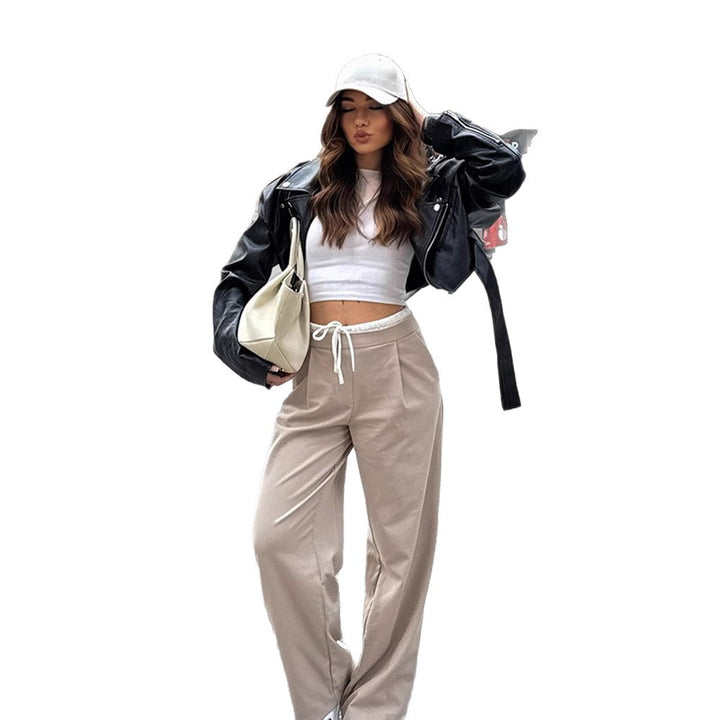 Damen cropped Lederjacke Drune