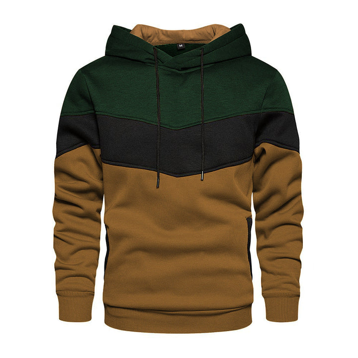 Herren modischer Kapuzenpullover mit geometrischem Farbdesign Drune