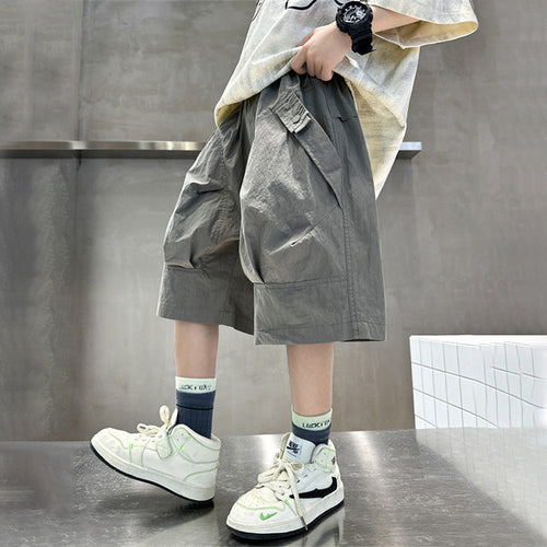 Jungen lässige Cargo-Shorts mit vielseitigen Taschen Drune