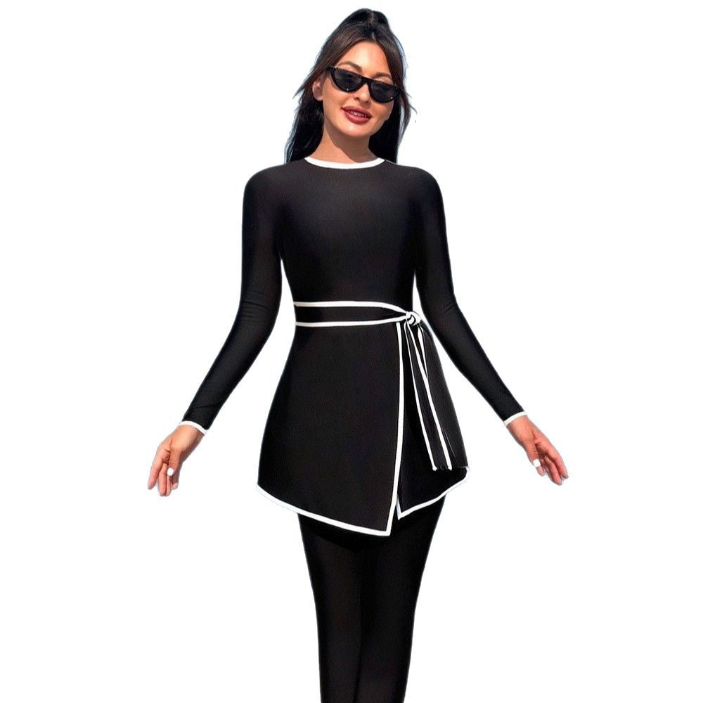 Damen modischer Sportanzug mit Wickeldesign und UV-Schutz Drune