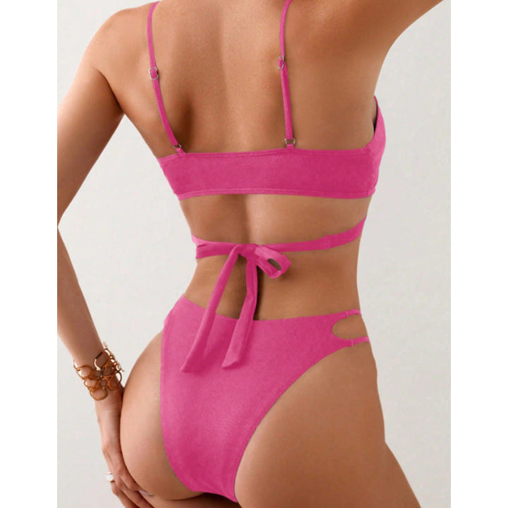 Damen Triangel-Bikini mit raffiniertem Wickeldesign und modischen Cut-Out-Details Drune