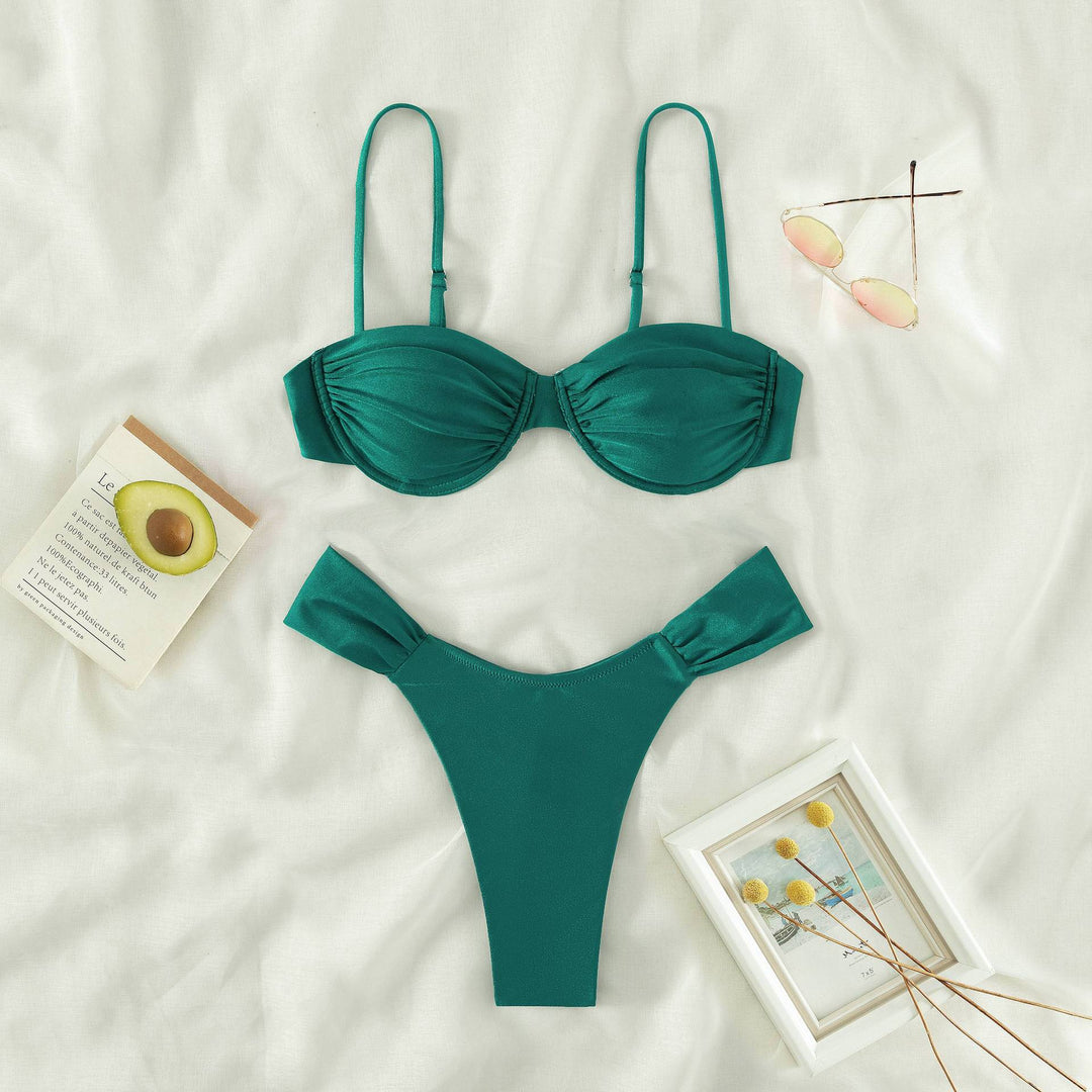 Damen Balconette Bikini mit Rüschendetails Drune