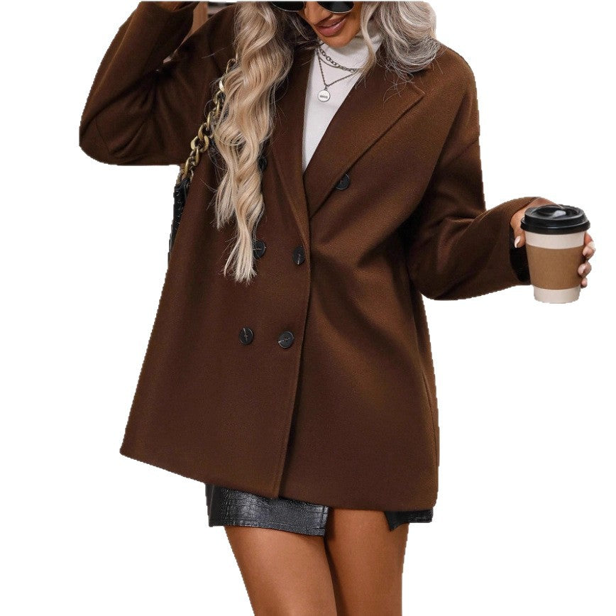 Damen Oversized Trendy Blazer aus weichem Material Drune