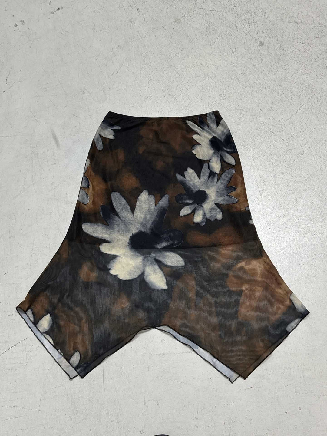 Damen Midi-Rock mit floralem Chiffon-Design Drune