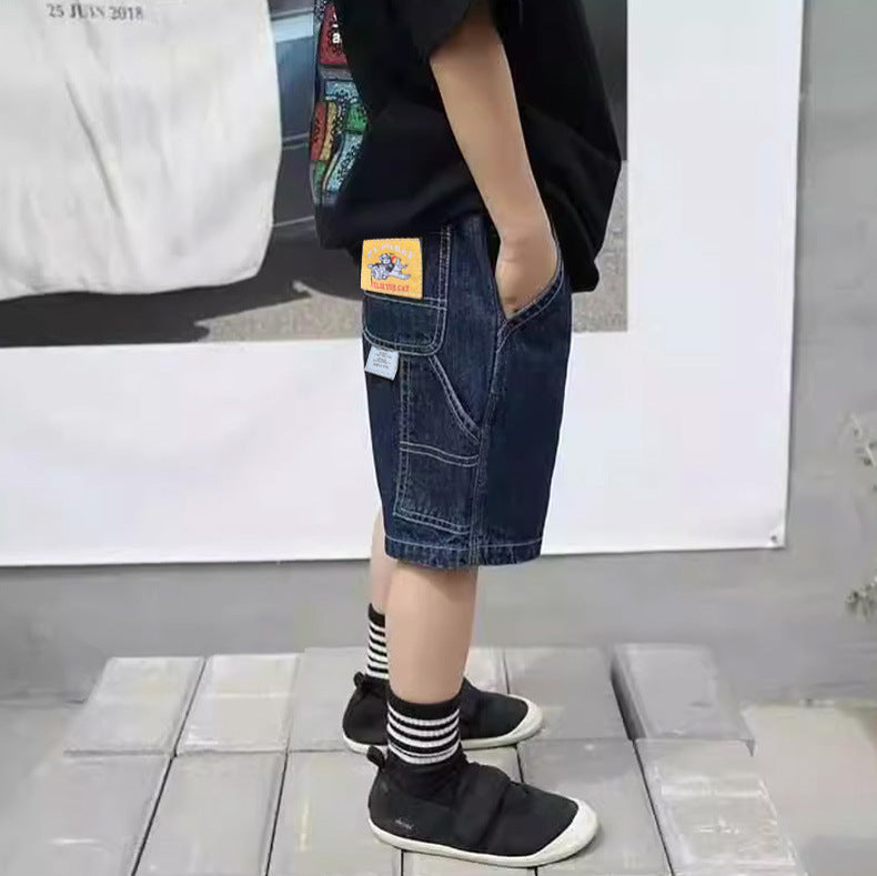 Jungen Denim Cargo-Shorts mit praktischen Taschen Drune