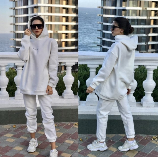 Damen Hoodie- und Jogginghose-Set mit weitem Schnitt Drune