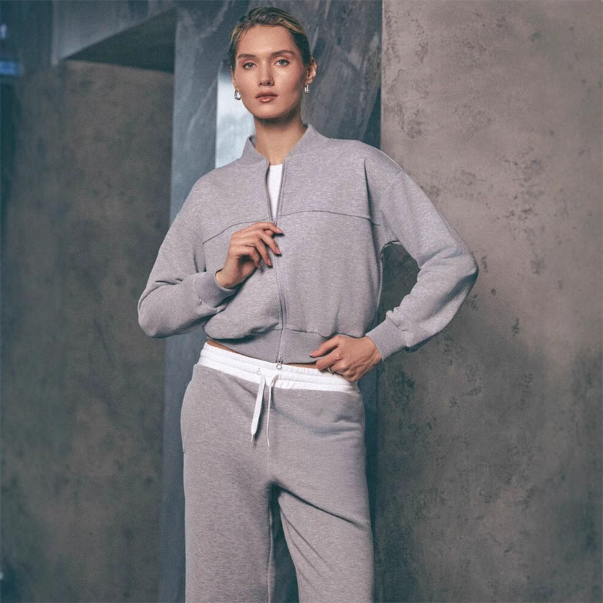 Damen lässige Relaxed-Fleece-Kombination Drune