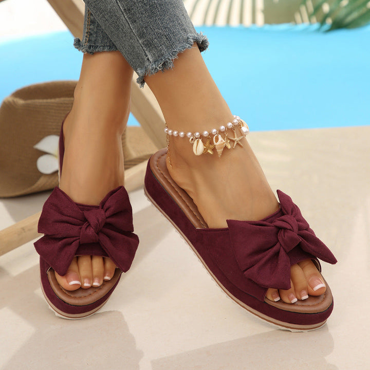 Damen Bequeme Sandalen mit modischem Schleifen-Design Drune
