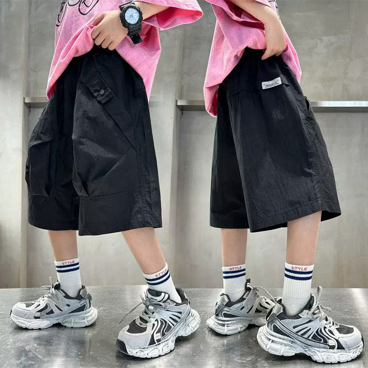 Jungen lässige Cargo-Shorts mit vielseitigen Taschen Drune