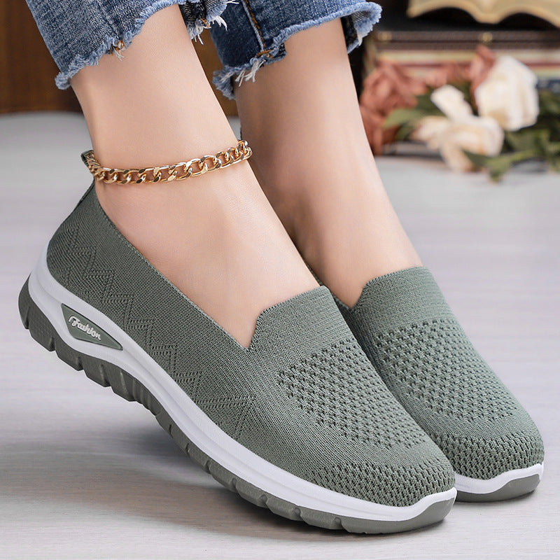 Damen nan nahtloser Strick-Slip-On mit gepolstertem Memory-Fußbett und flexibler Profillaufsohle Drune