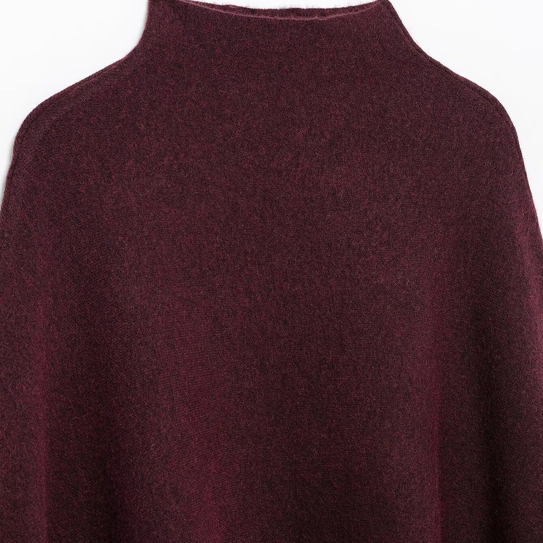 Femme Stylish Cozy Poncho Drune