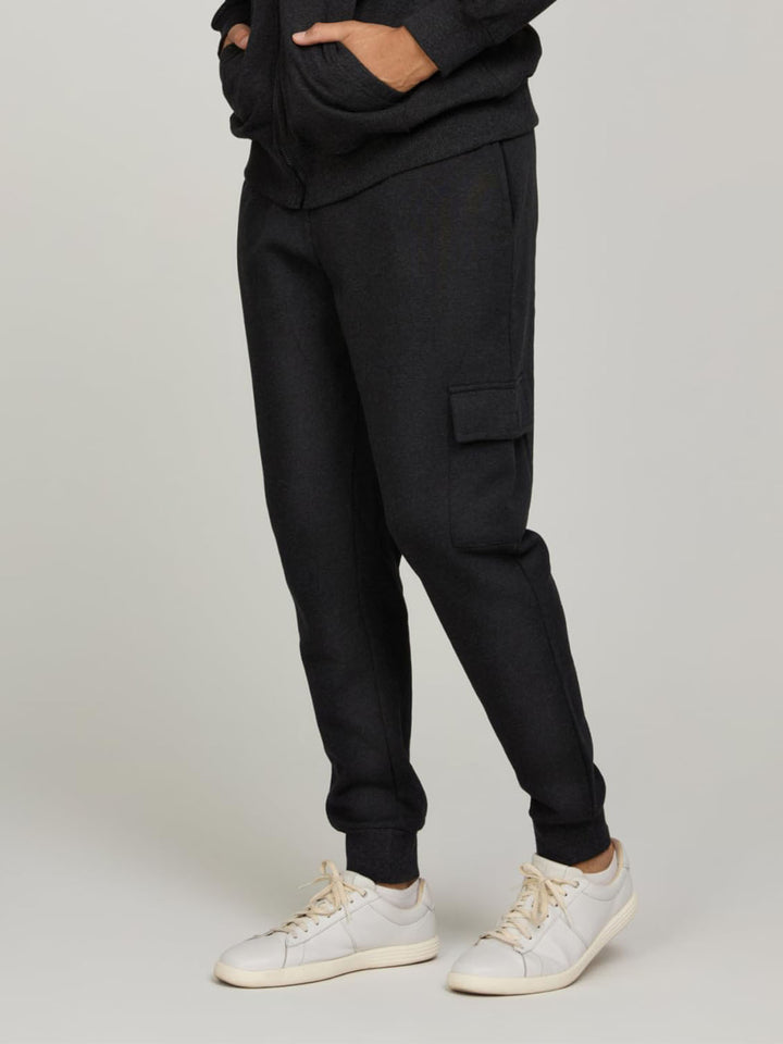 Damen nan schmal geschnittene Cargo-Jogginghose mit ergonomischen Nähten elastischem Komfortbund und aufgesetzter Klappentasche Drune