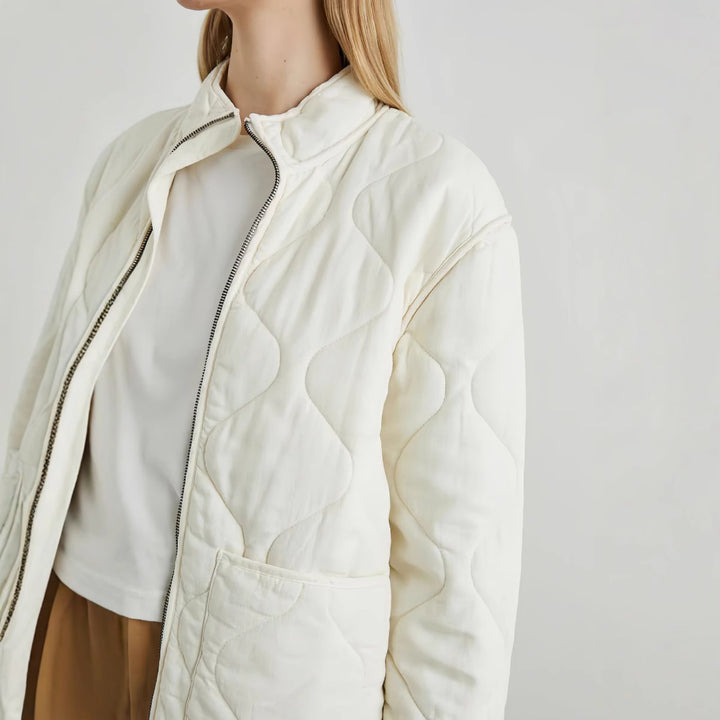 Damen gesteppte Übergangsjacke mit hohem Kragen Drune