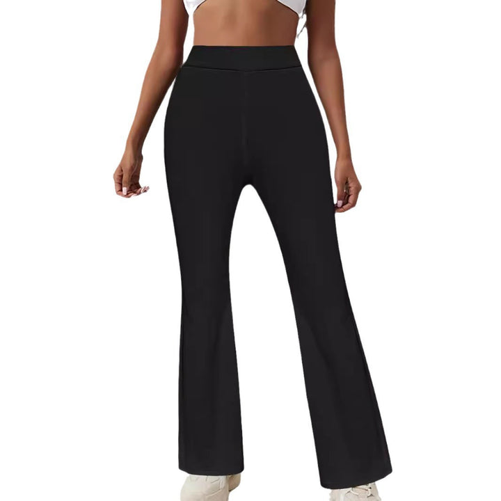 Damen Bootcut-Hose mit hohem Bund und elastischem Taillenband Drune