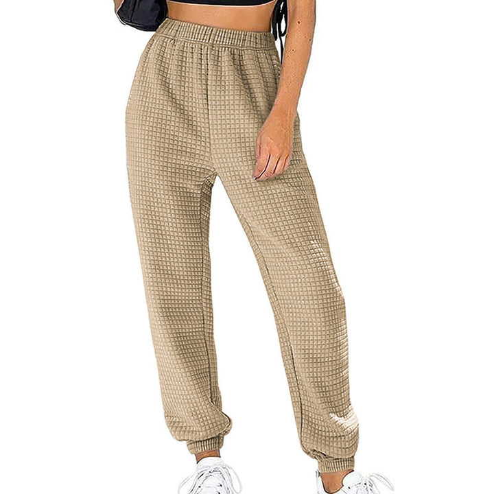 Damen Waffelpique Jogginghose mit elastischem Bund Drune