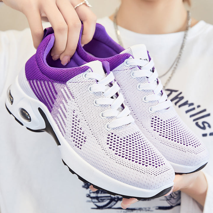 Damen nan atmungsaktive Strick-Sneaker mit Luftpolstersohle und gepolstertem Knöchelabschluss Drune